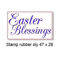 Easter Blessings 47 x 28mm  Rubber stamp, rubber only,Acrylic bl